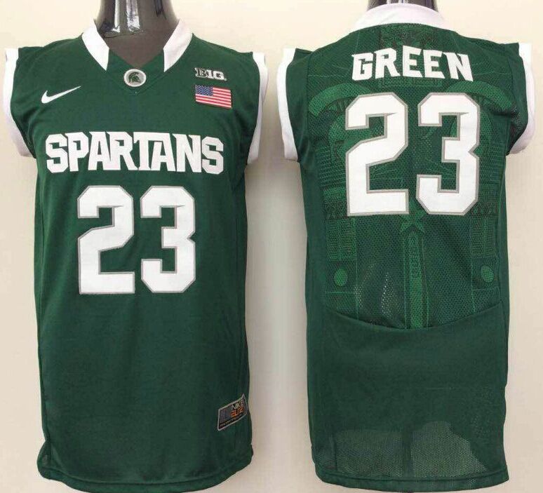 NCAA Men Michigan State Spartans 23 green green